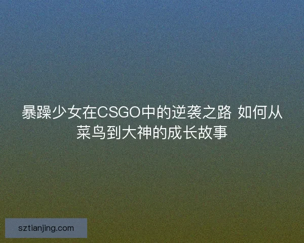 暴躁少女在CSGO中的逆袭之路 如何从菜鸟到大神的成长故事