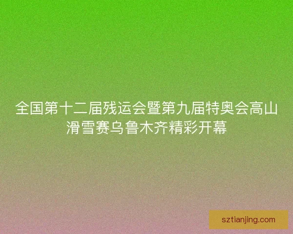 全国第十二届残运会暨第九届特奥会高山滑雪赛乌鲁木齐精彩开幕